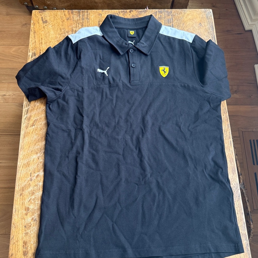 Ferrari  Puma black Racing Polo with Logos